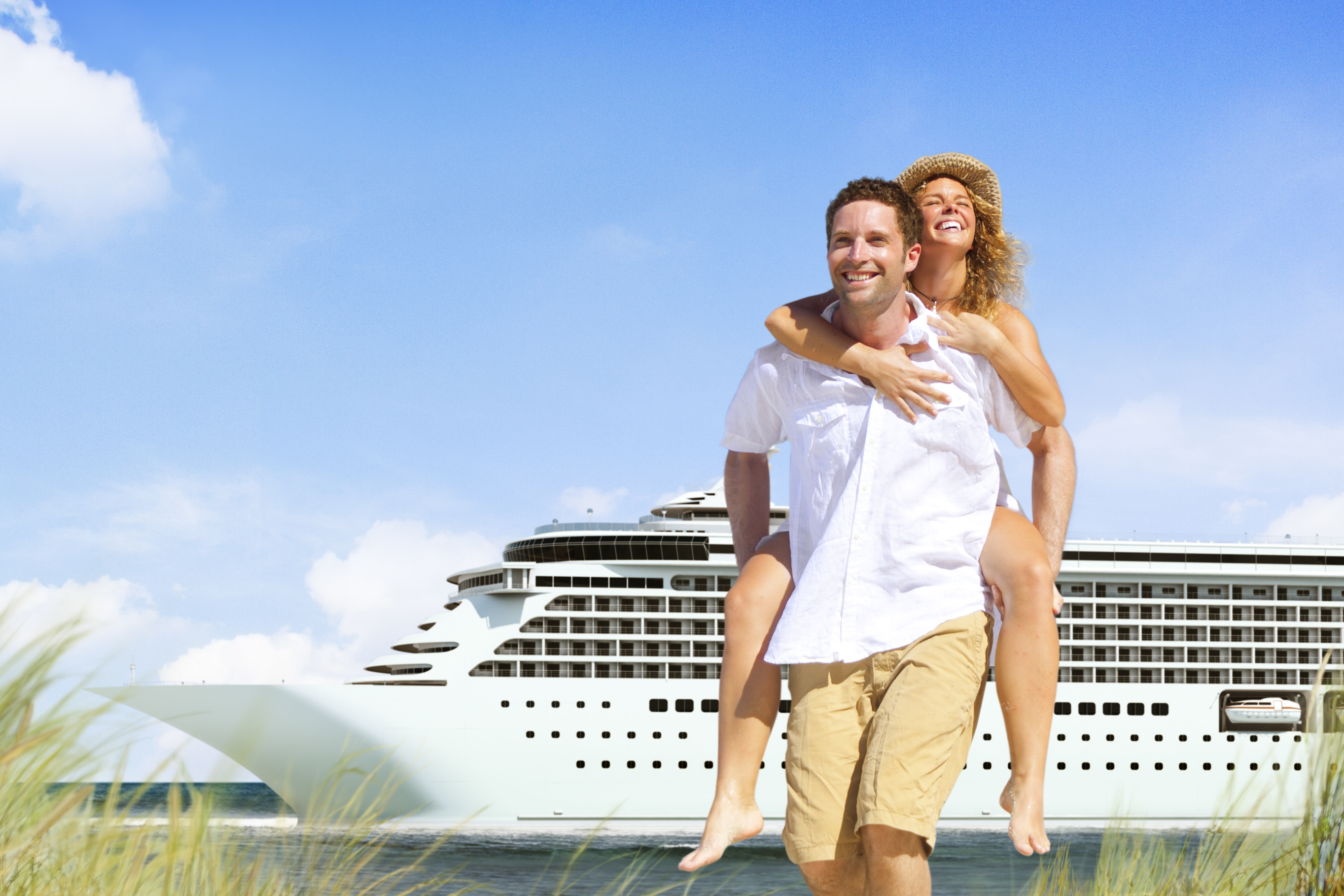 Cruise ship at sea